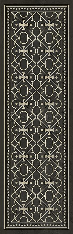 Vintage Vinyl Floorcloth Rug (Pattern 05 Moriarty)