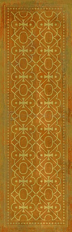 Vintage Vinyl Floorcloth Rug (Pattern 05 Colonel Mustard)