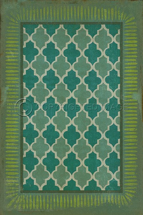 Vintage Vinyl Floorcloth Rug (Classic Pattern 10 Aladdin)