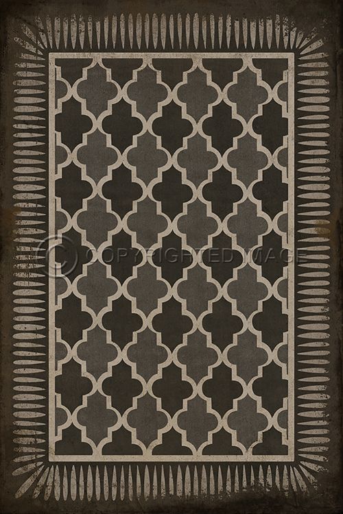 Spicher & Company Vintage Vinyl Floorcloth Mat (Classic Pattern 10 Arabian Nights)