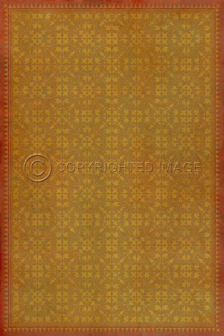 Spicher & Company Vintage Vinyl Floorcloth Mat (Classic Pattern 21 All in the Golden Afternoon)