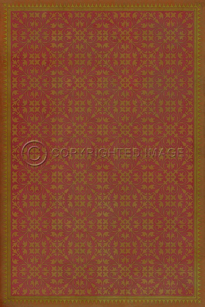 Spicher & Company Vintage Vinyl Floorcloth Mat (Classic Pattern 21 Jabberwocky)