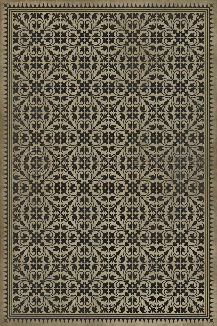 Spicher & Company Vintage Vinyl Floorcloth Mat (Classic Pattern 21 Twinkle Twinkle Little Bat)