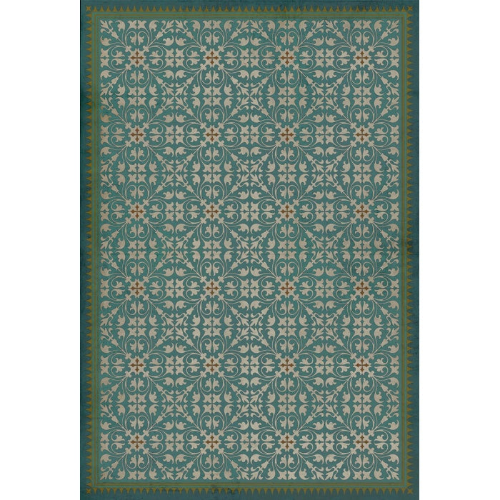 Vintage Vinyl Floorcloth Rug (Pattern 21 Contrarwise)