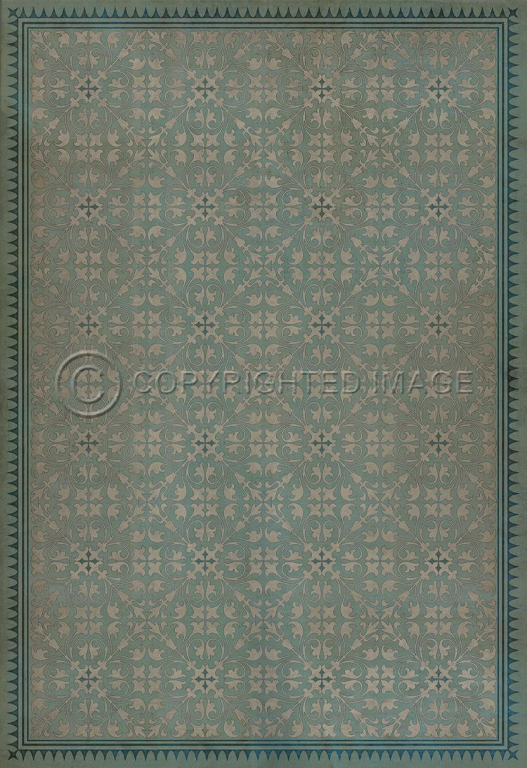 Vintage Vinyl Floorcloth Rug (Pattern 21 Alice In Wonderland)