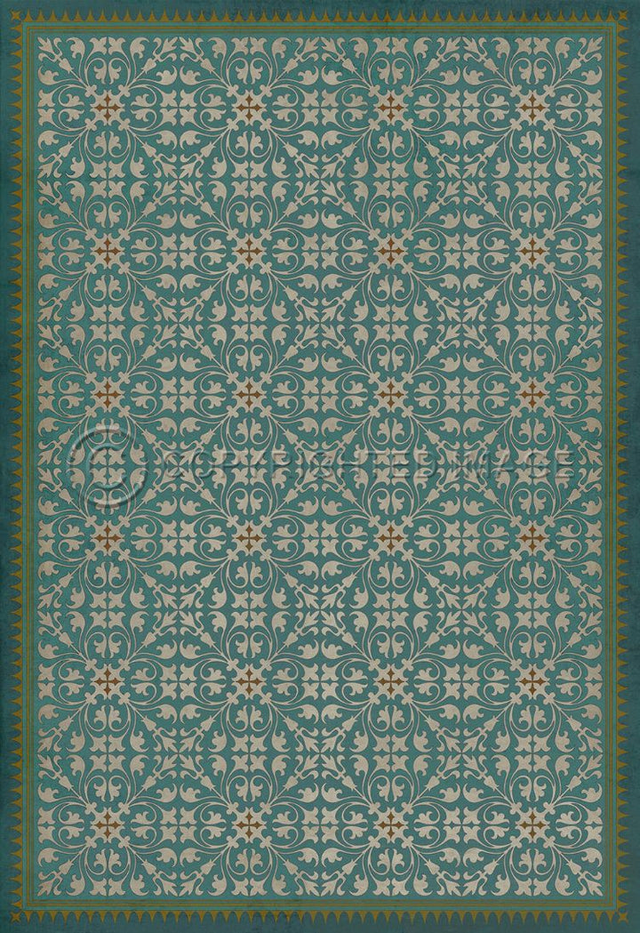 Spicher & Company Vintage Vinyl Floorcloth Mat (Classic Pattern 21 Contrarwise)