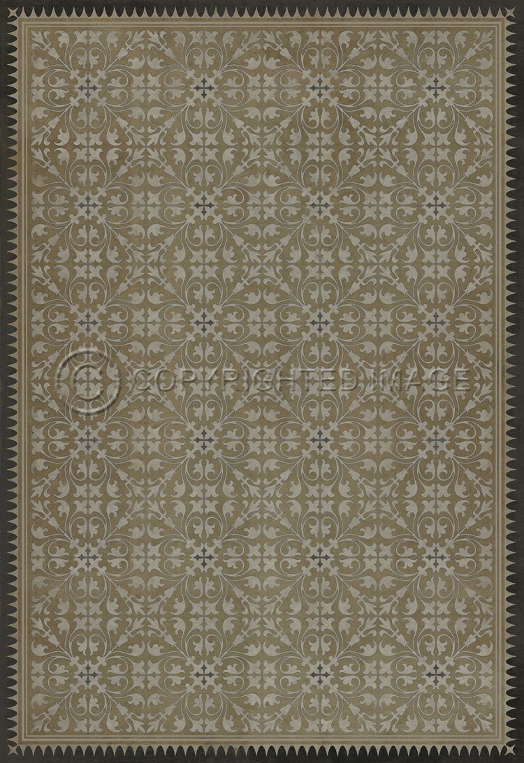 Spicher & Company Vintage Vinyl Floorcloth Mat (Classic Pattern 21 Dinah)