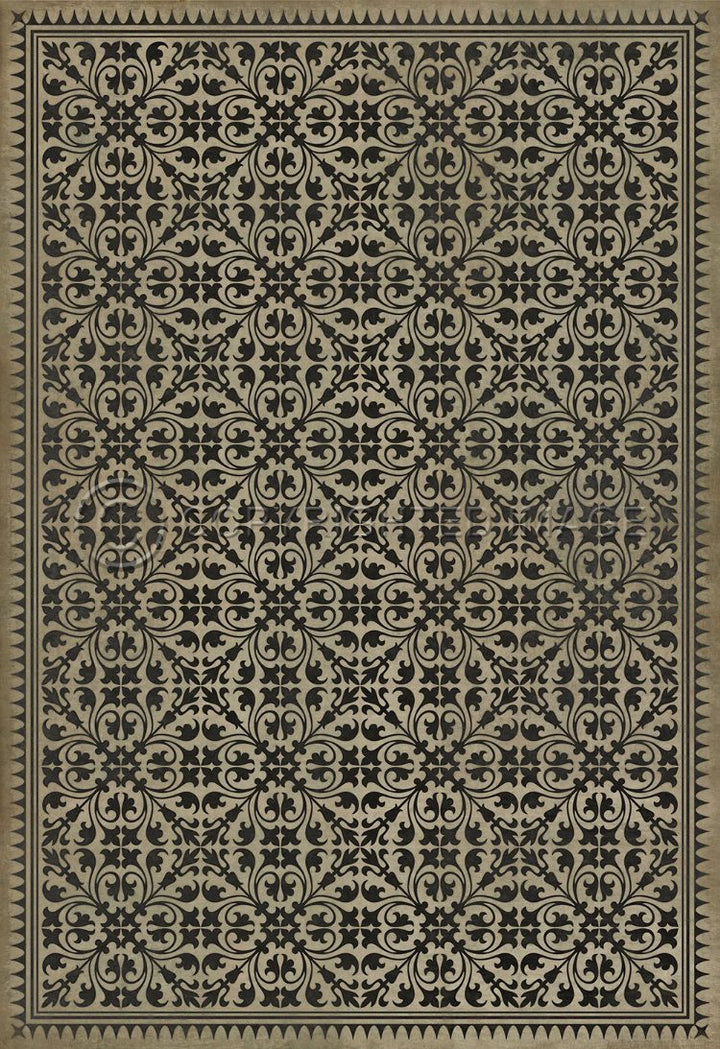 Spicher & Company Vintage Vinyl Floorcloth Mat (Classic Pattern 21 Twinkle Twinkle Little Bat)