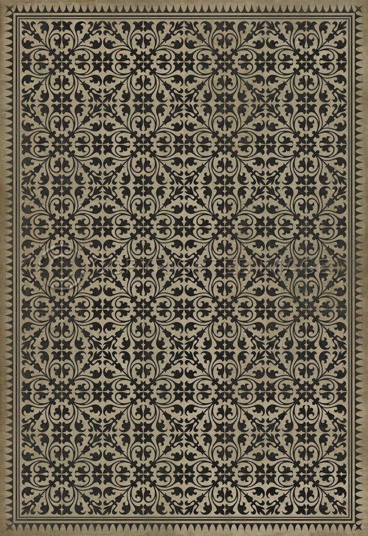 Spicher & Company Vintage Vinyl Floorcloth Mat (Classic Pattern 21 Twinkle Twinkle Little Bat)