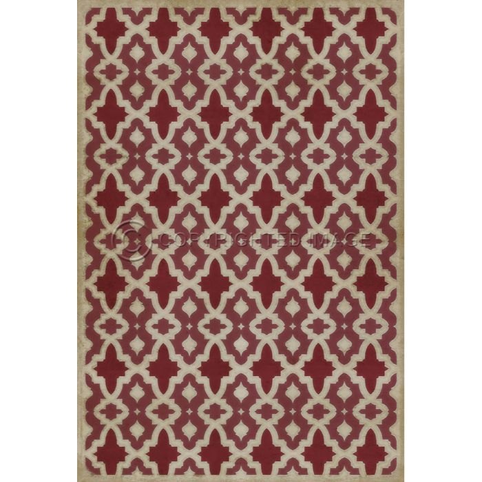 Vintage Vinyl Floorcloth Mat (Classic Pattern 31 Once Upon A Time)
