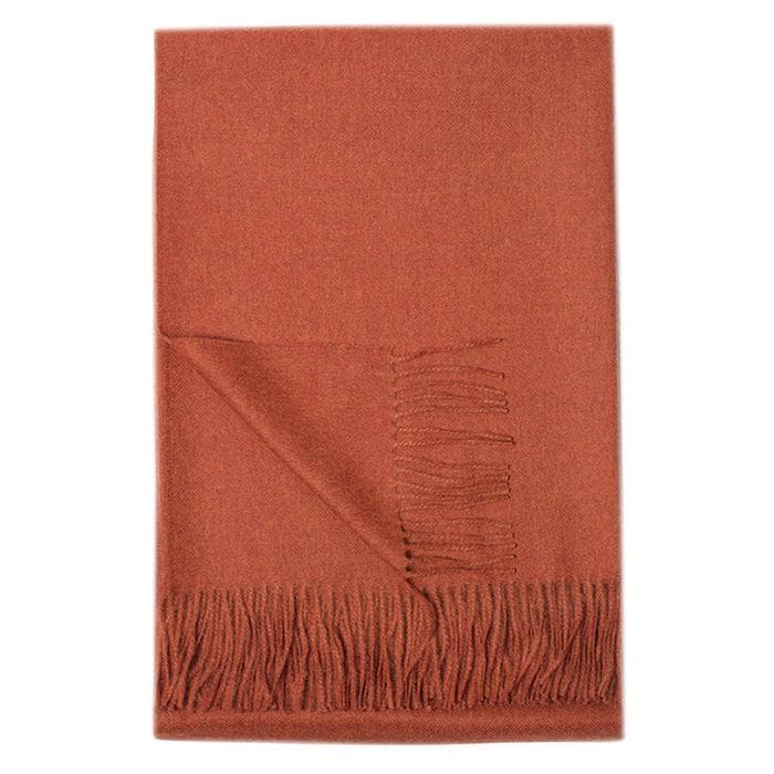 Paris Baby Alpaca Throw (Tangerine Melange)