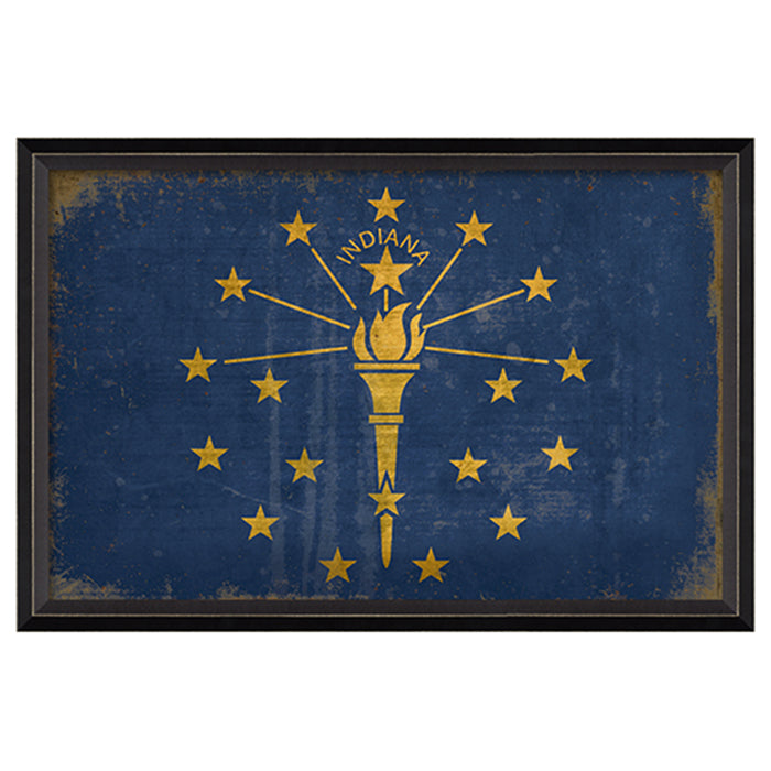 State Flag Framed Print (Indiana)