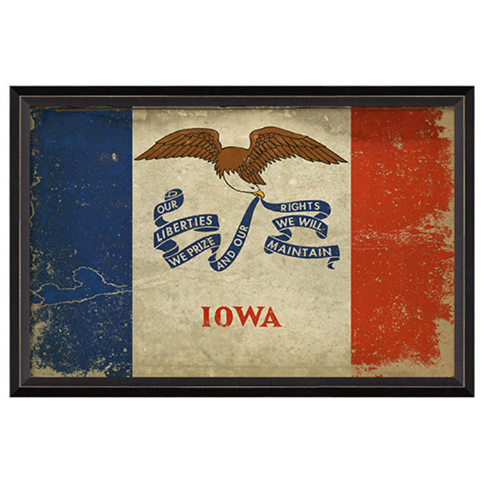 State Flag Framed Print (Iowa)