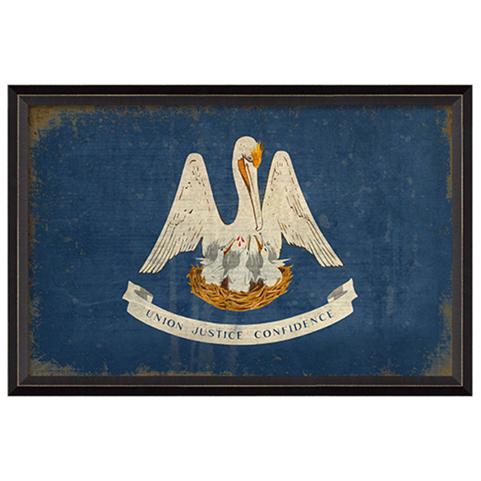 State Flag Framed Print (Louisiana)