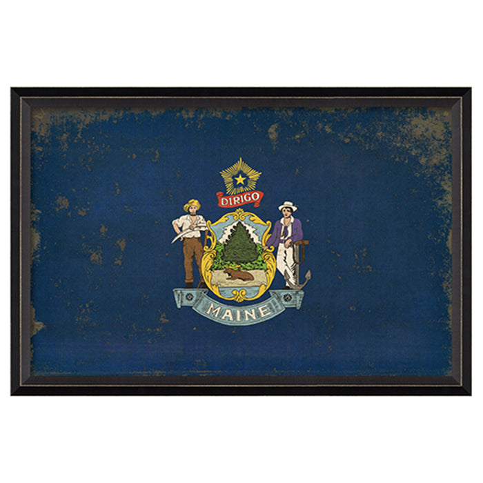 State Flag Framed Print (Maine)