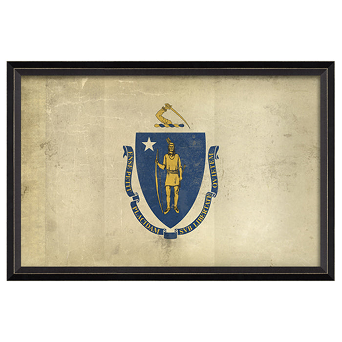 State Flag Framed Print (Massachusetts)