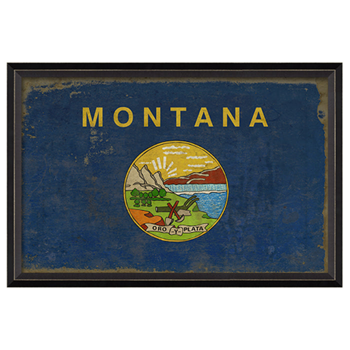 State Flag Framed Print (Montana)