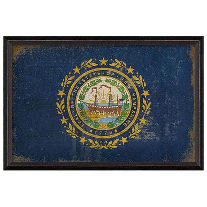 State Flag Framed Print (New Hampshire)