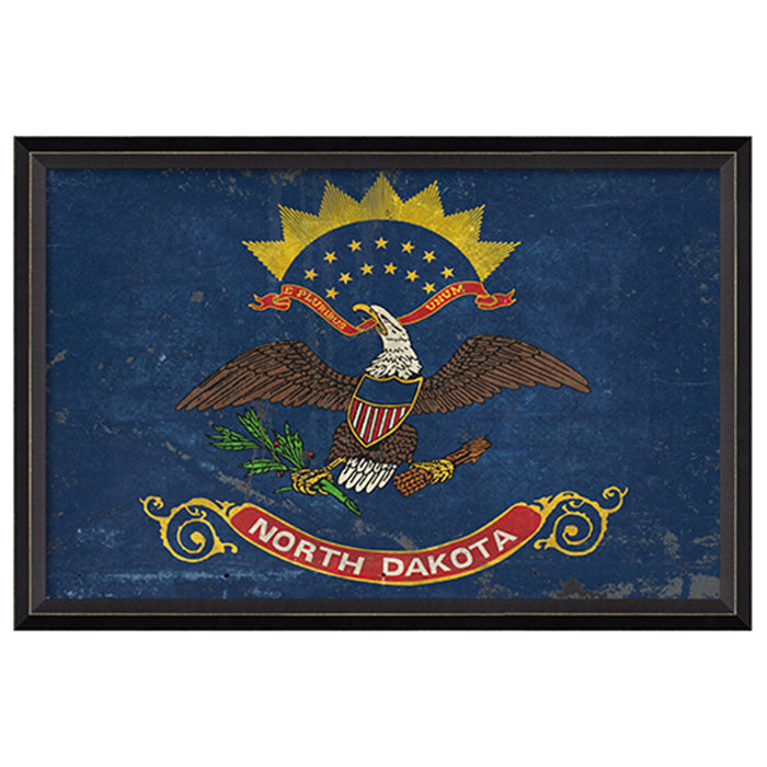 State Flag Framed Print (North Dakota)