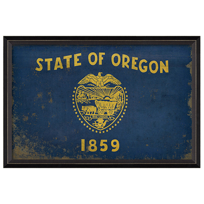 State Flag Framed Print (Oregon)