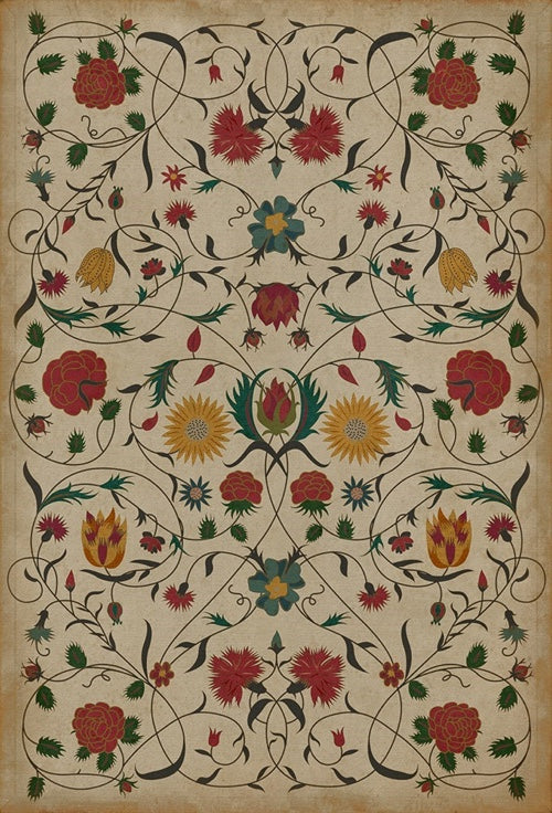 Vintage Vinyl Floorcloths (Williamsburg - Floral Abigail)
