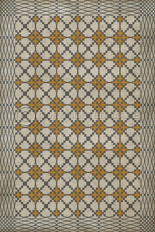 Vintage Vinyl Floorcloth Mats (Williamsburg - Woven - Prince Edward Est 1754)