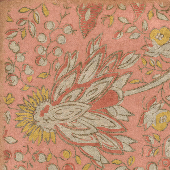Vintage Vinyl Floorcloth Mat (Williamsburg - Garden Gate - Love and Folly)