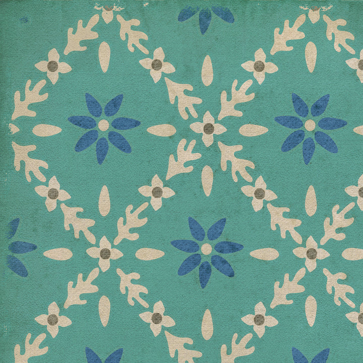 Vintage Vinyl Floorcloth Mats (Williamsburg - Naturalist - Bartram)