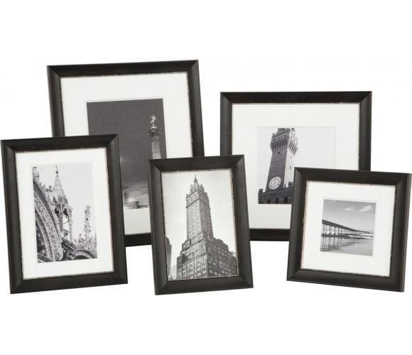 Finezza Black Scoop Tiny Silver Bead Picture Frame - Hudson & Vine