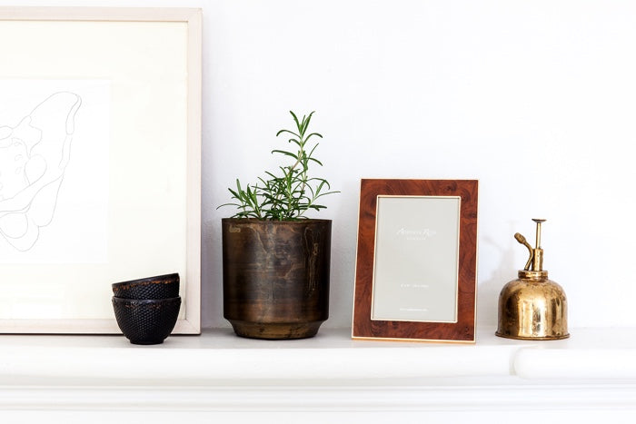 rustic metal plant pots Set/4 Rustic Metal Flower Pots