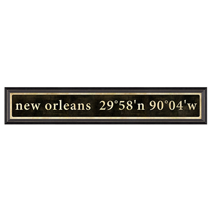 Coordinates Framed Print (New Orleans)