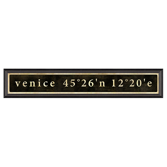 Coordinates Framed Print (Venice)