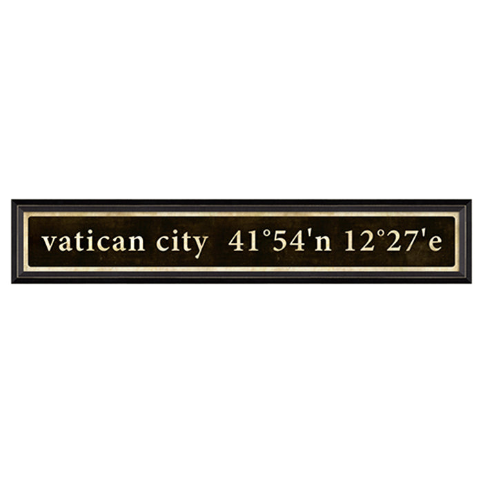 Coordinates Framed Print (Vatican City)