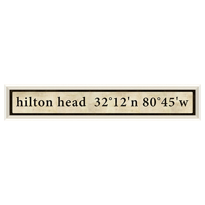 Coordinates Framed Print (Hilton Head)