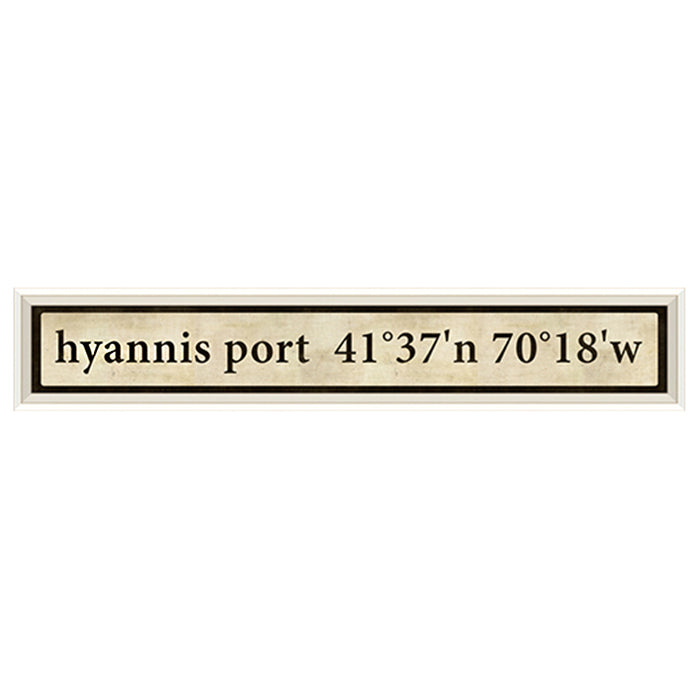 Coordinates Framed Print (Hyannis Port)