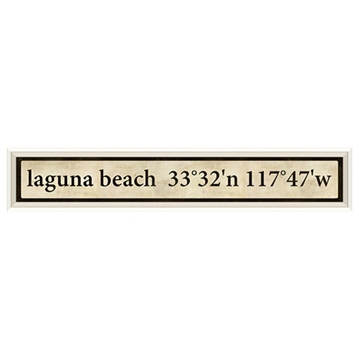 Coordinates Framed Print (Laguna Beach)