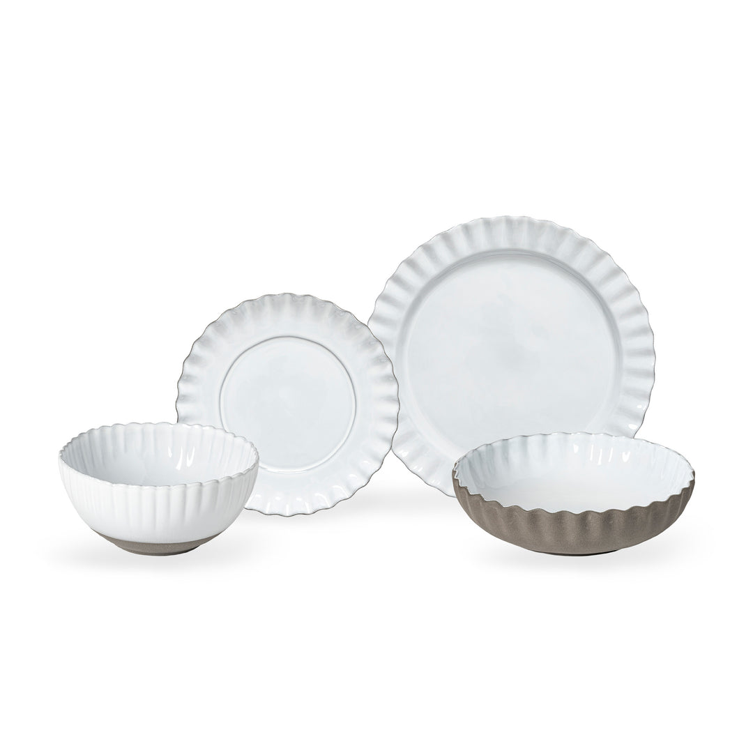 Costa Nova Festa Ecogres Fine Stoneware Dinnerware (White)