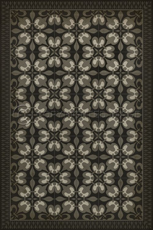 Spicher & Company Vintage Vinyl Floorcloth Mat (Classic Pattern 55 Weathering the Storm)