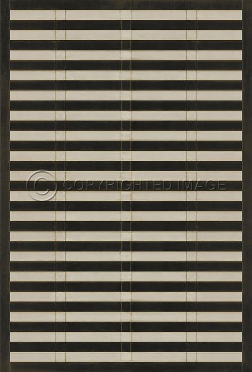 Vintage Vinyl Floorcloth Rug (Pattern 18 Mandarin)