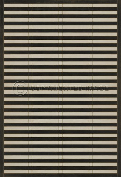 Vintage Vinyl Floorcloth Rug (Pattern 18 Mandarin)