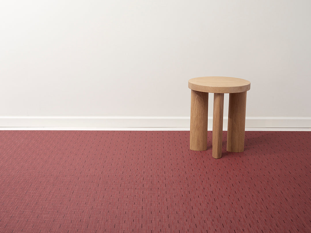 Chilewich Bamboo Woven Floor Mats (Cranberry)