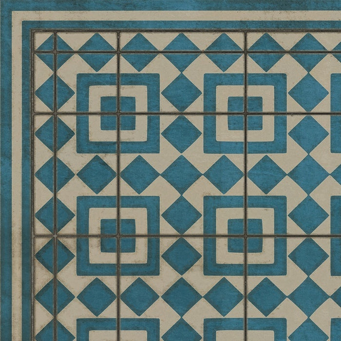 Vintage Vinyl Floorcloth Mat (Pattern 37 Helena)
