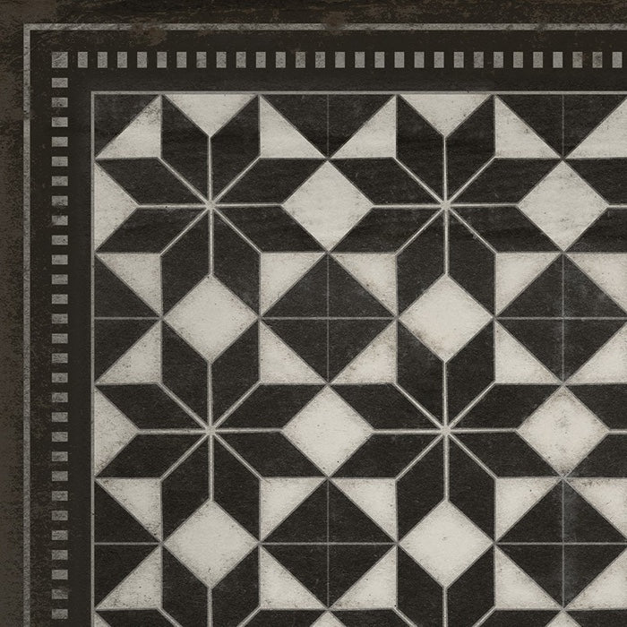 Vintage Vinyl Floorcloth Rug (Classic Pattern 20 Stargazer)
