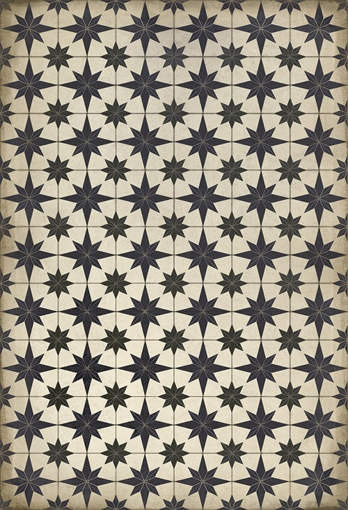 Vintage Vinyl Floorcloth Rug (Pattern 20 Astraea)