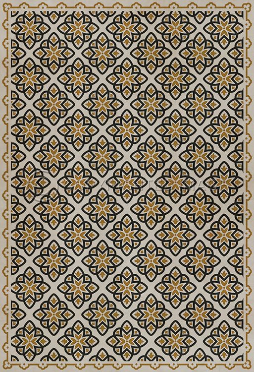 Spicher & Company Vintage Vinyl Floorcloth Mat (Classic Pattern 45 Auratus)