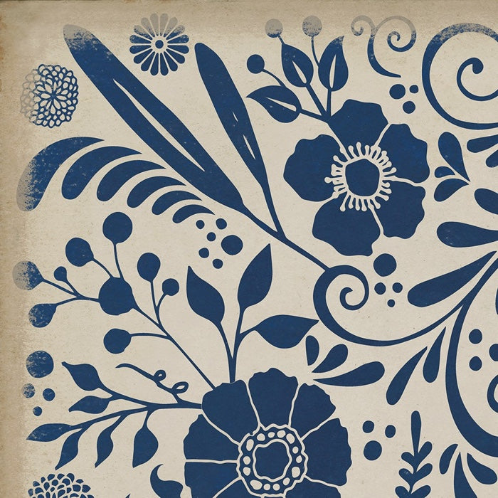 Spicher & Company Vintage Vinyl Floorcloth Mat (Classic Pattern 36 Liddell)