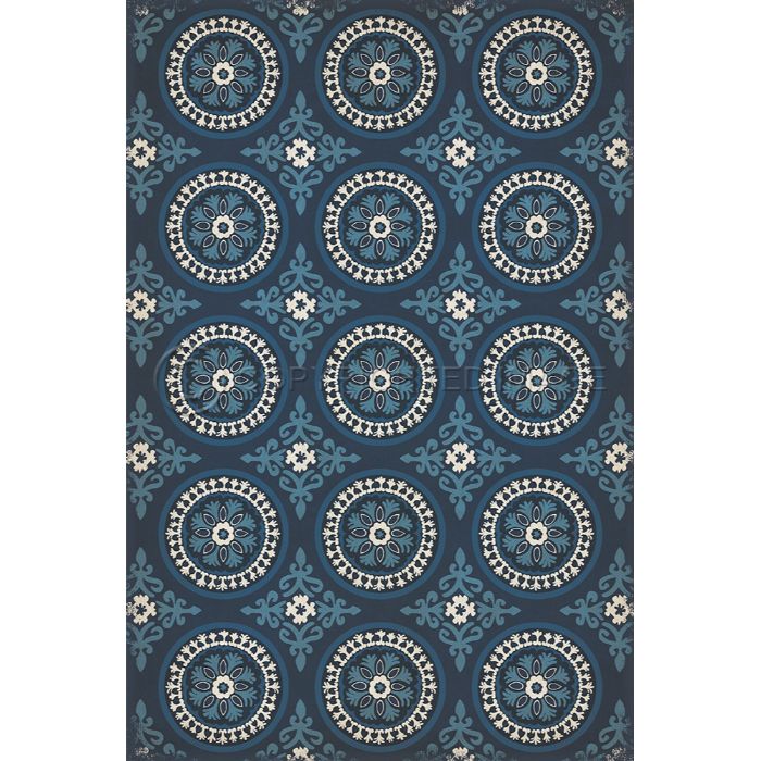 Vintage Vinyl Floorcloth Mats (Pattern 43 Zen)