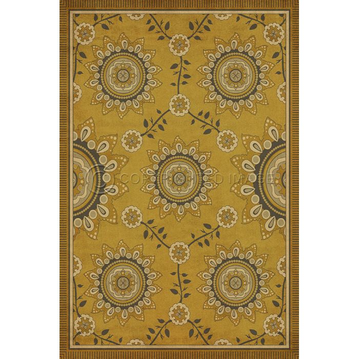 Vintage Vinyl Floorcloth Rug (Pattern 44 Holein)