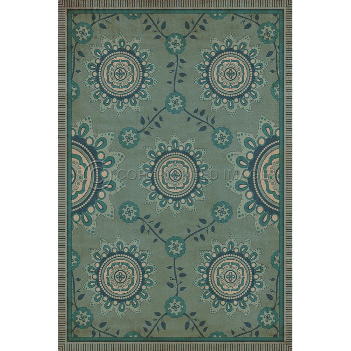 Vintage Vinyl Floorcloth Rug (Pattern 44 Shisha)