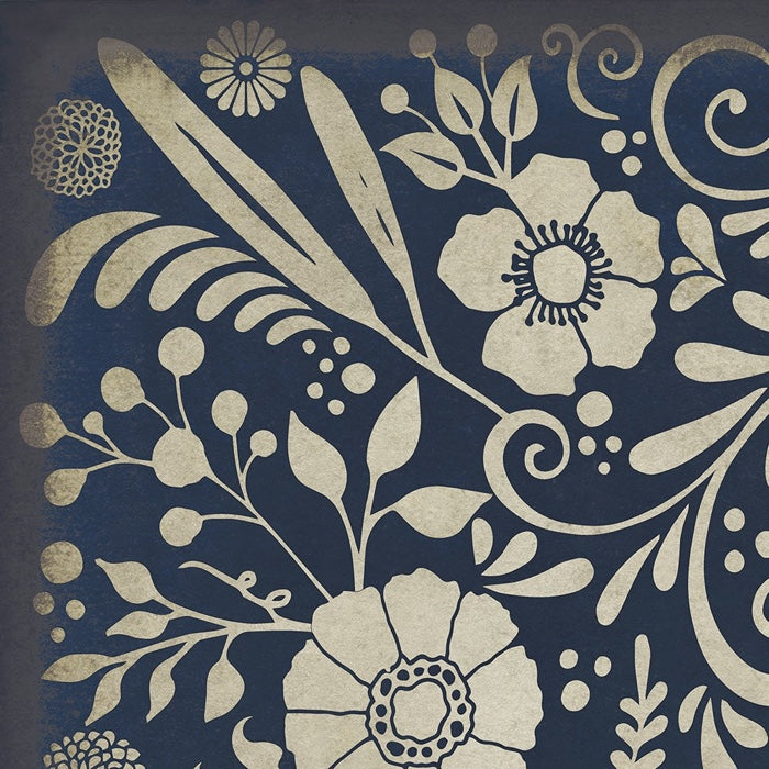 Spicher & Company Vintage Vinyl Floorcloth Mat (Classic Pattern 36 Parker)